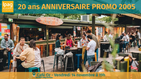 Promo 2005 : Fêtons nos 20 ans au Café Oz